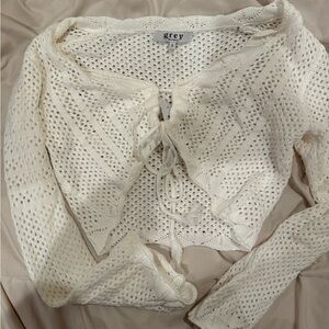 Grey bandit crochet top